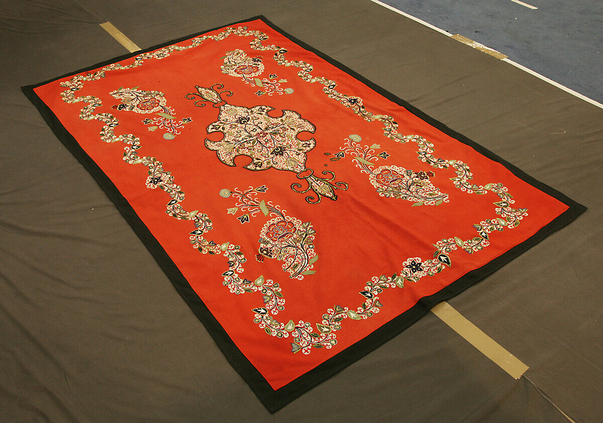 Textil Persa Semi-Antiguo Rashti-Duzi n°:71043241